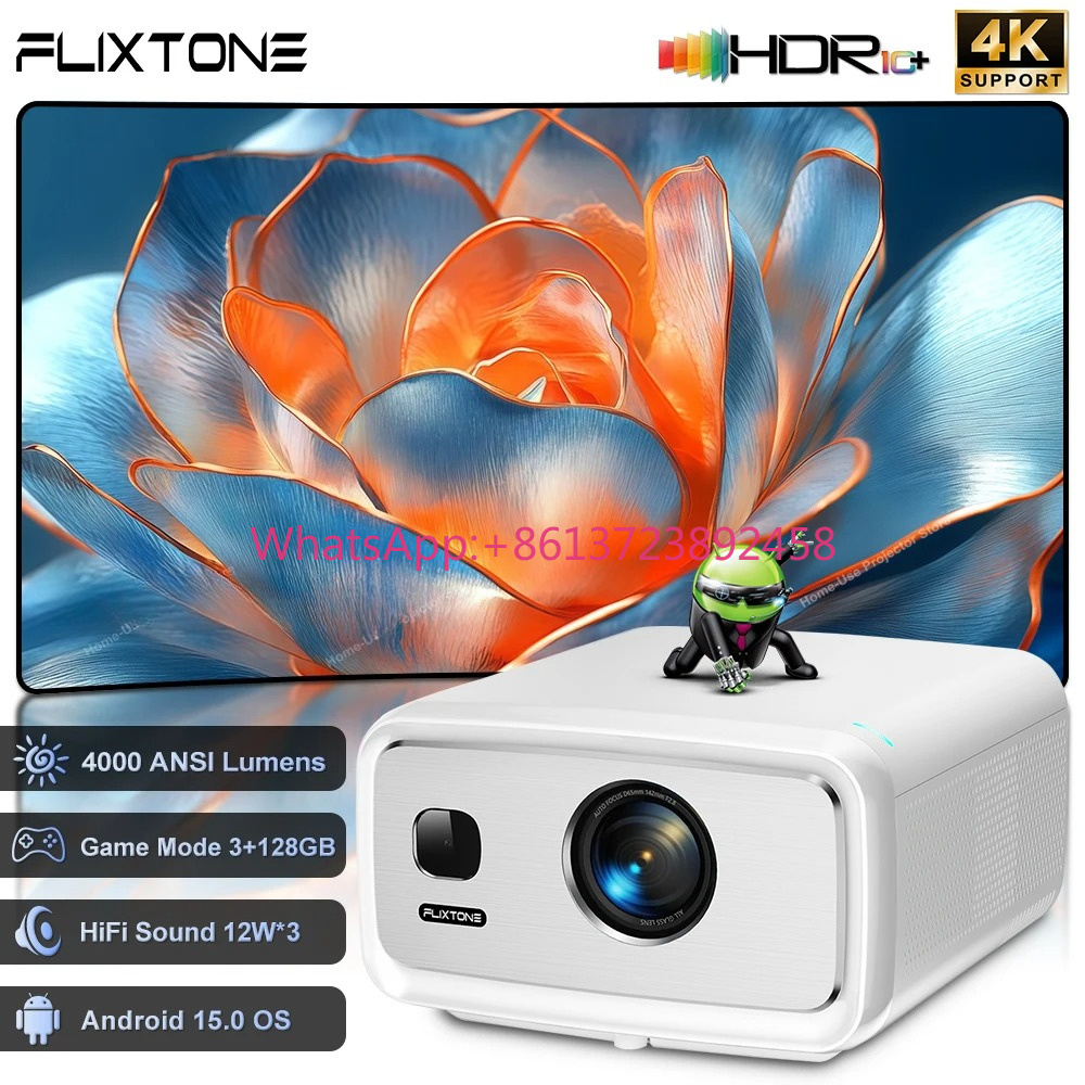 Home Cinema Movies - Projektor FlixTone D10S 4000 ANSI Full