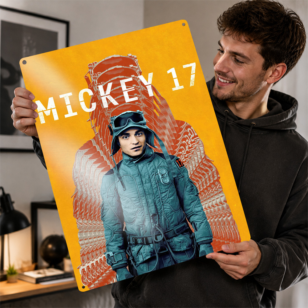 Home Cinema Movies - Plakat Metalowy Mickey 17 Filmowy, Dekoracja