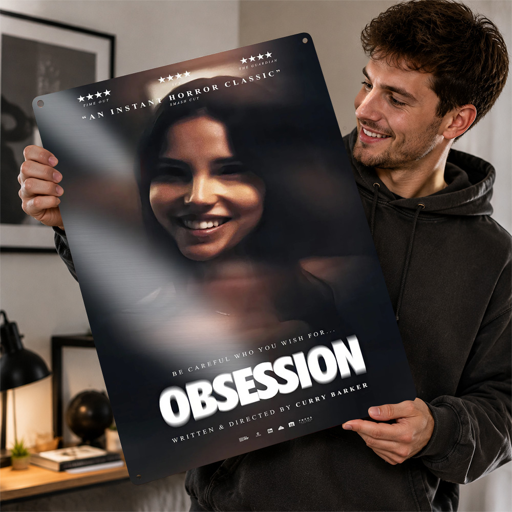 Home Cinema Movies - Plakat Metalowy Obsesja Filmowa Sztuka Ścienna