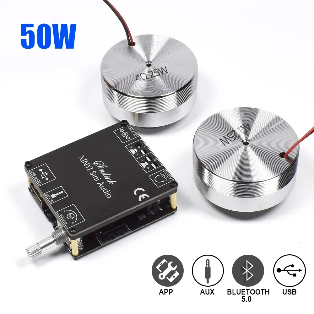 Home Cinema Wireless - 2*25W przenośny głośnik wibracyjny stereo głośnik