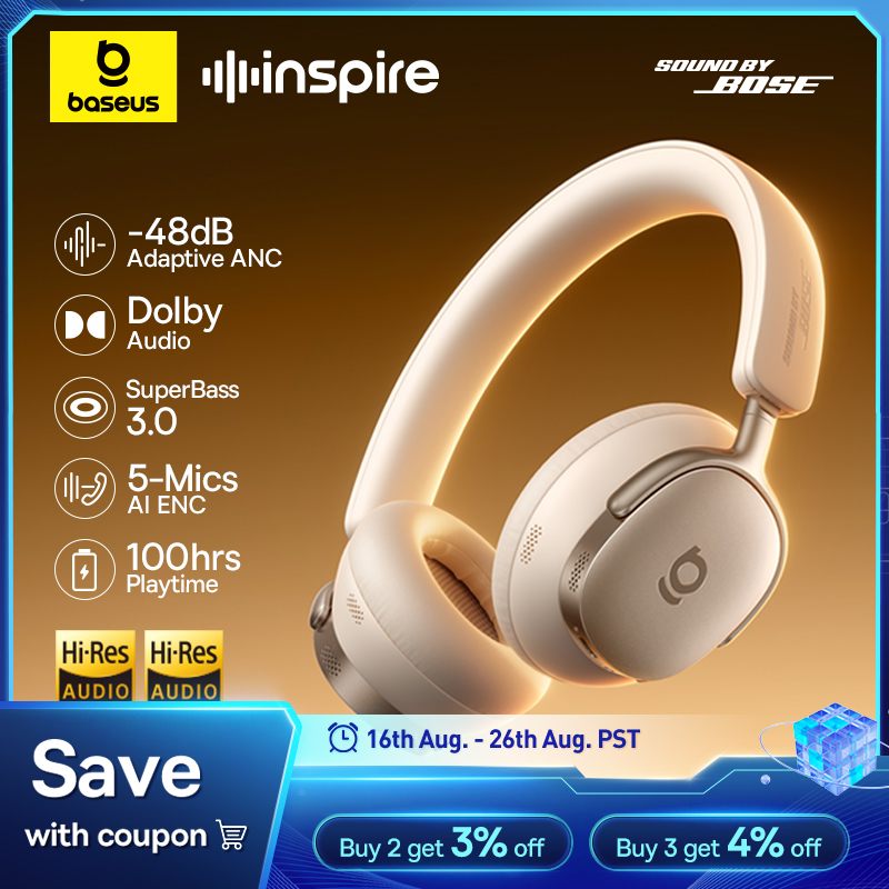 Home Cinema Headphones - Słuchawki bezprzewodowe Baseus Inspire XH1 ANC
