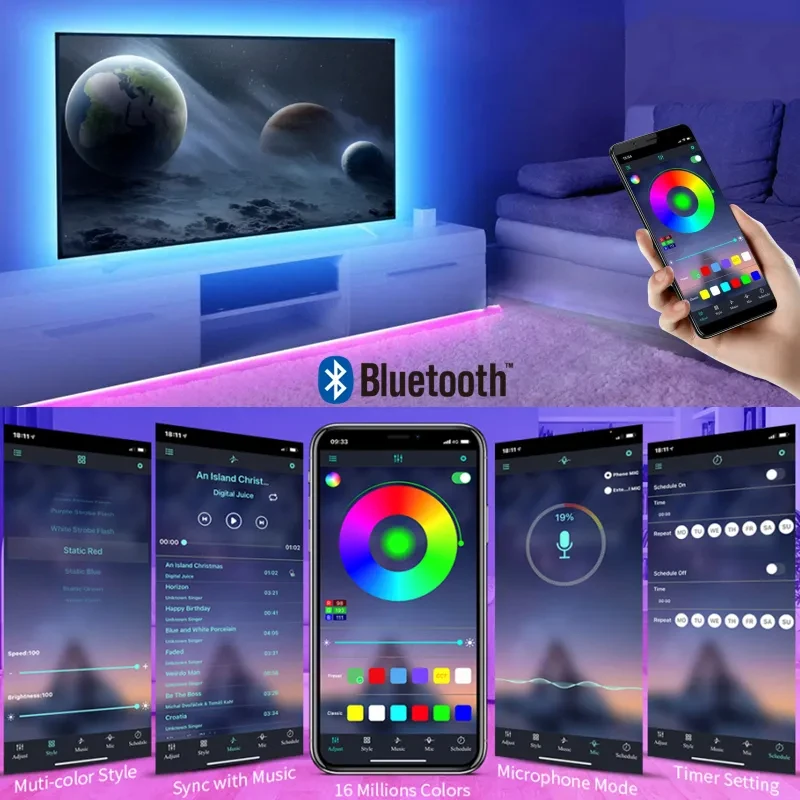 Taśmy LED USB DC 5V RGB 5050 S – Ambient Light Strip Tv recenzja i cena