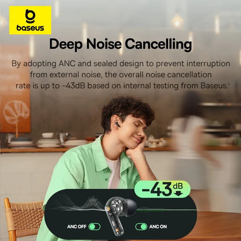 Baseus Bass EP10 NC -43dB Słuc – Home Cinema Headphones recenzja i cena